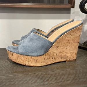 NWT Veronica Beard Suede Wedge